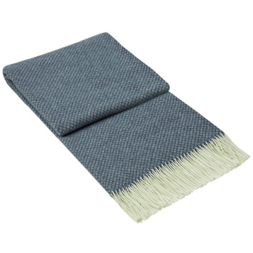 Chiswick Throw - Merino Wool/Cashmere - Navy