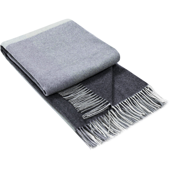 Kensington Throw - 10% Cashmere/ 90% Super Fine Merino Wool - Monochrome