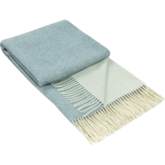 Kensington Throw - 10% Cashmere/ 90% Super Fine Merino Wool - Light Blue