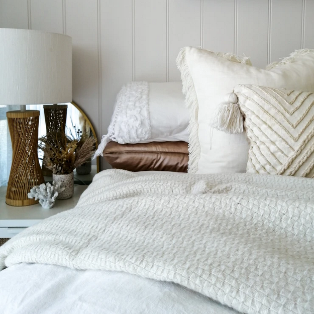 Soho Throw - Wool Blend - Ivory