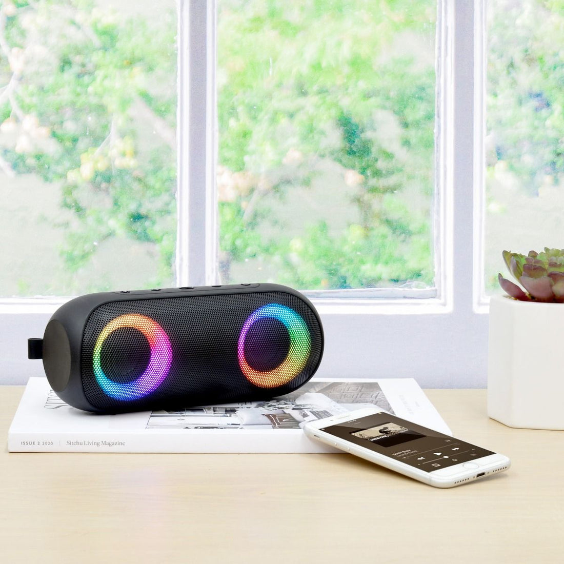 B2 IPX6 Portable RGB Bluetooth Party Speaker