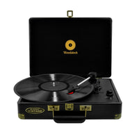 Woodstock Black Retro Turntable