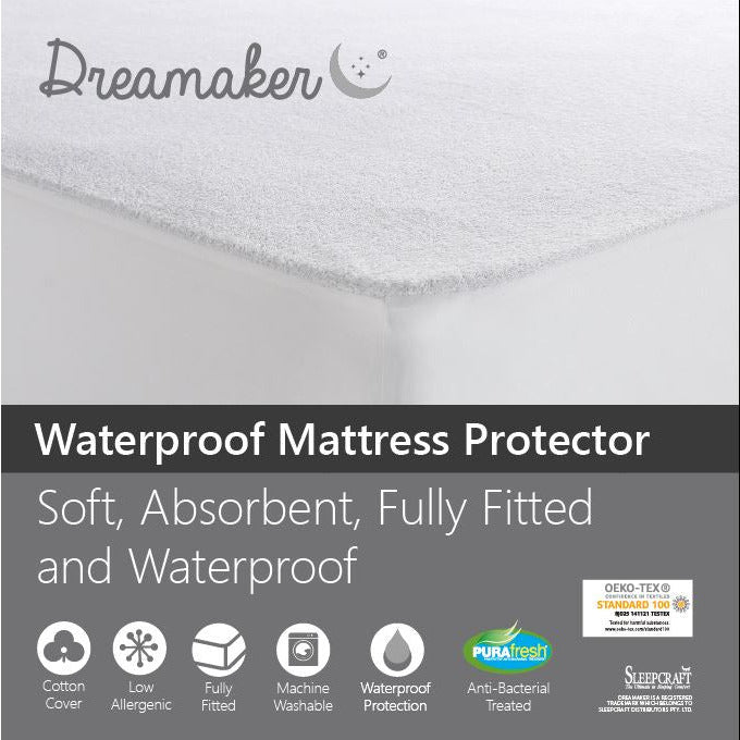 Waterproof Fitted Mattress Protector King Bed