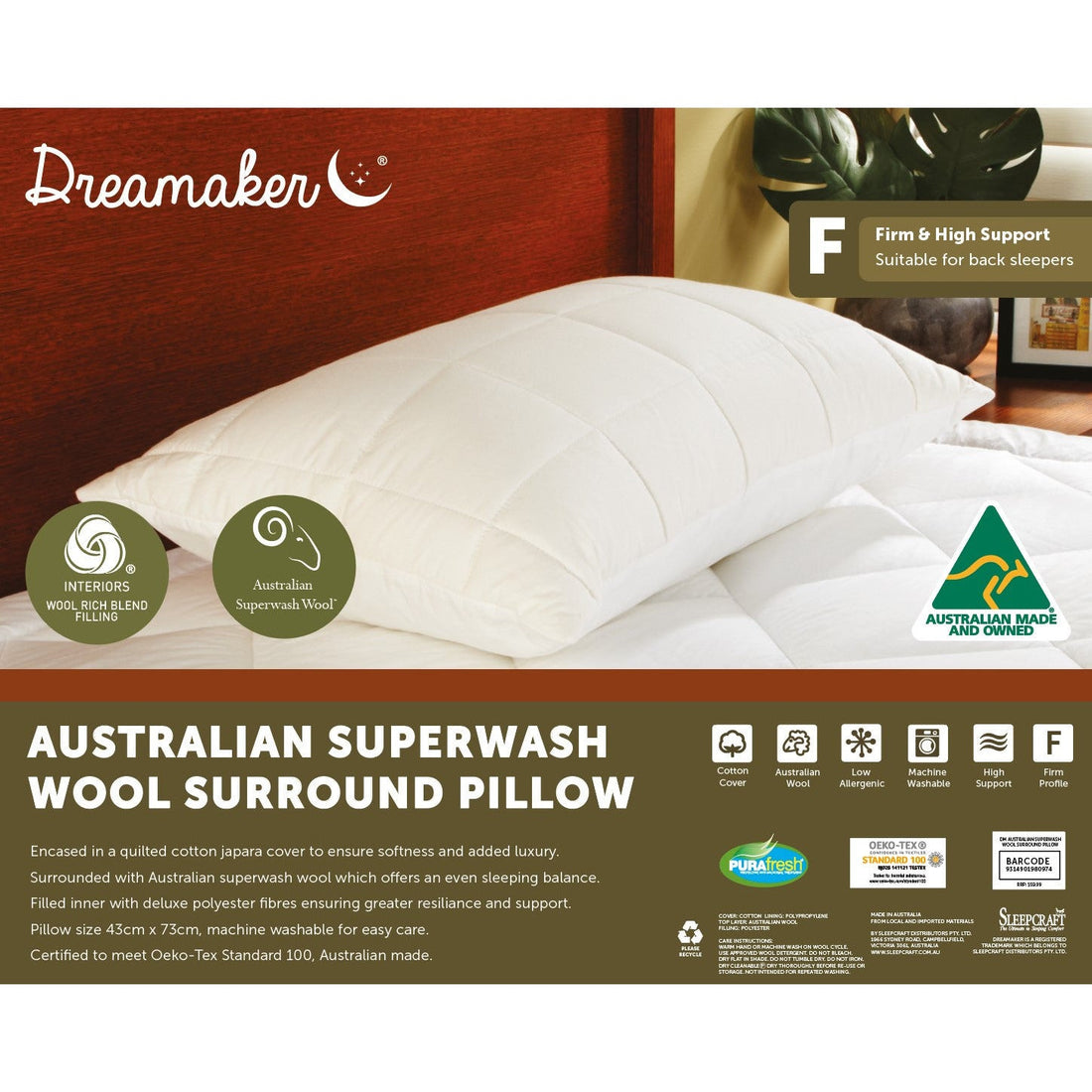 Australian Superwash Surround Pillow