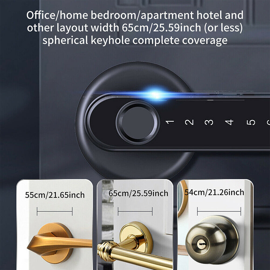 Smart Fingerprint Door Lock Electronic Handle Digital Password Bluetooth Key APP