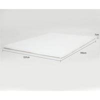 High Density Mattress Foam Topper 7cm - Double