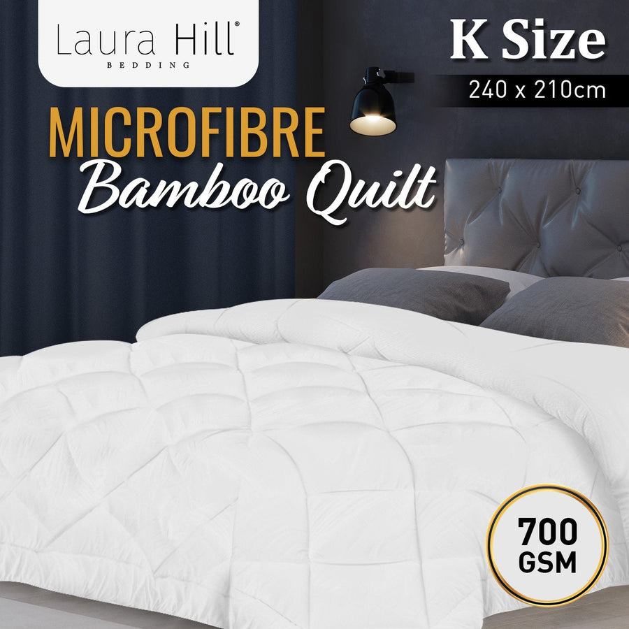 Microfibre Bamboo Comforter Quilt 700gsm - King