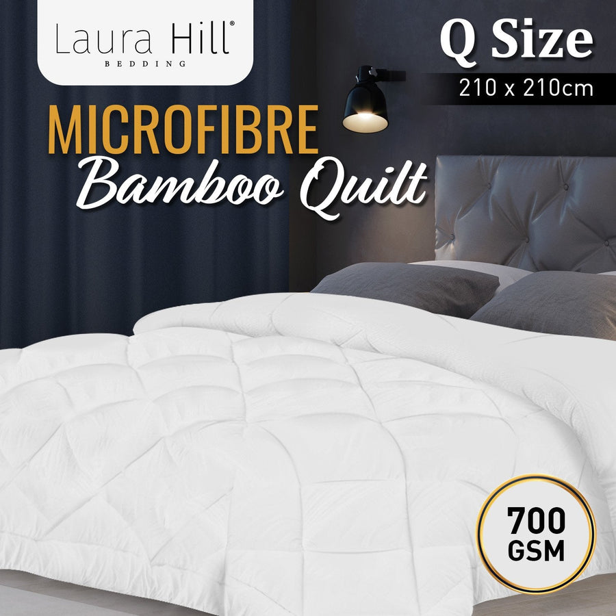 Microfibre Bamboo Comforter Quilt 700gsm - Queen