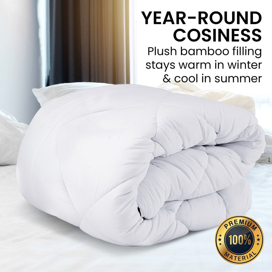 800gsm Microfibre Bamboo Quilt Comforter - King