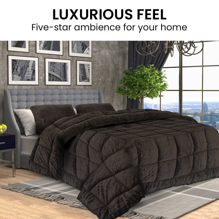 Faux Mink Comforter Quilt Duvet 500GSM - Queen