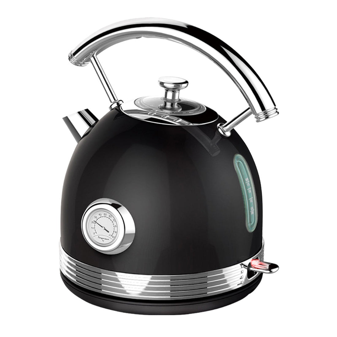 1.7 Black Electric Kettle Boiler Stainless Steel Retro