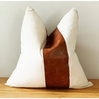 Genuine Leather Cushion Cover Pillow Cover Leather Pillow Leather Cushion Vintage Leather Tan Pillow Cover