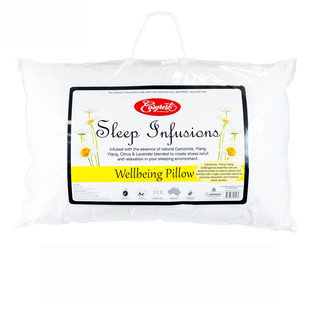 Sleep Infusions Camomile Ylang Ylang Citrus and Lavender Wellbeing Standard Pillow