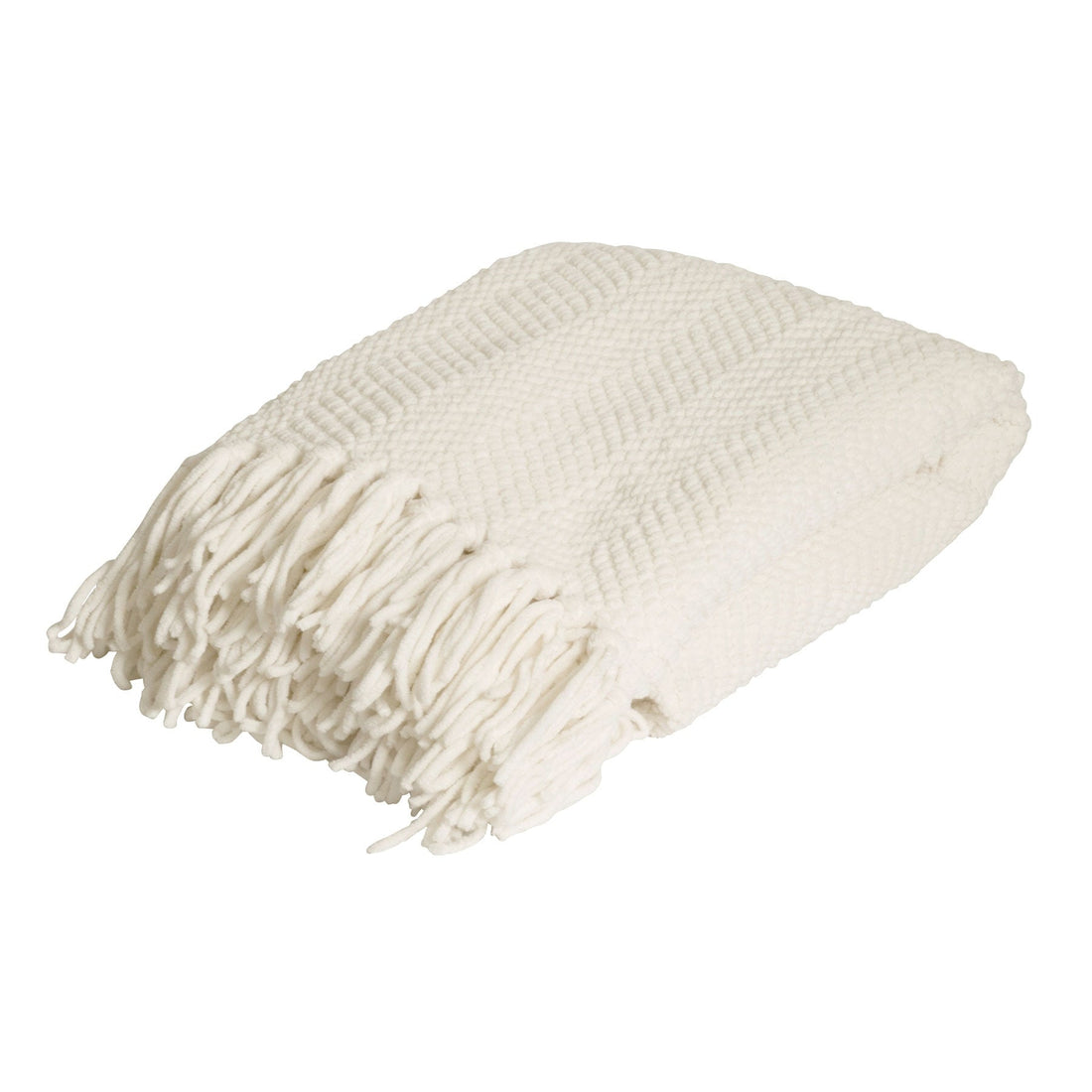 Home Louie Throw Rug Ivory