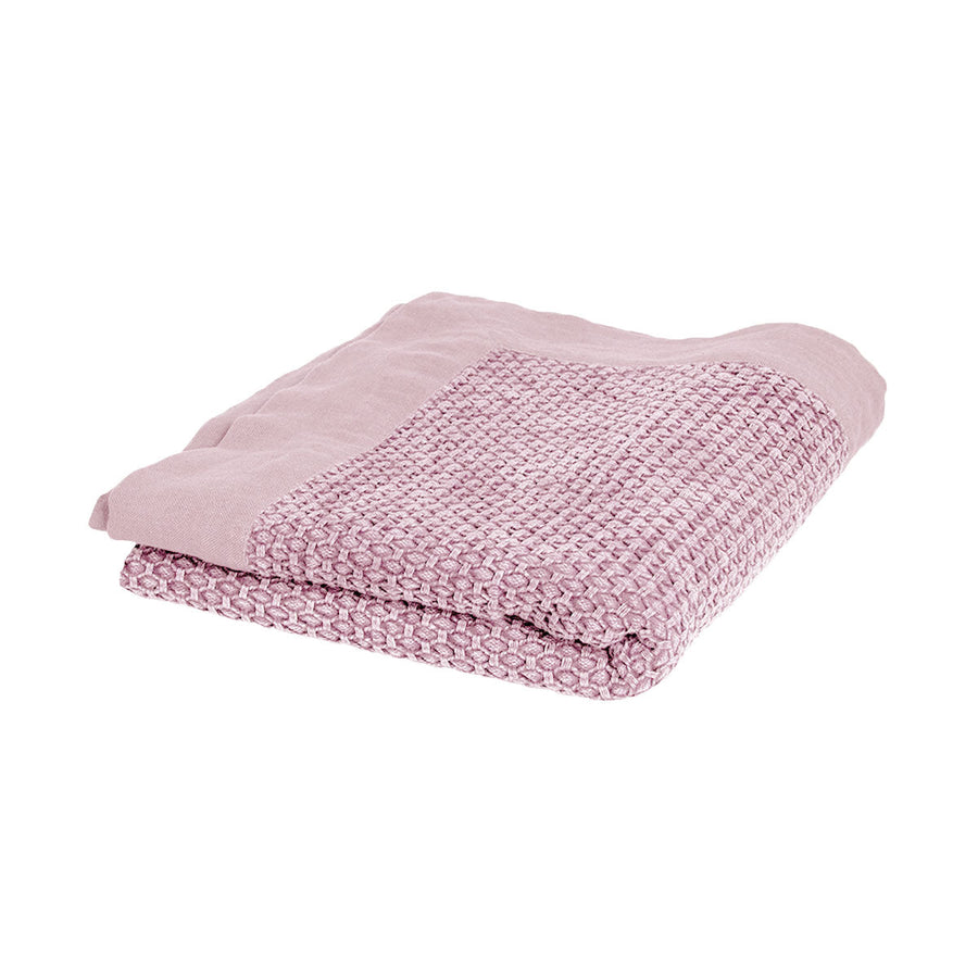 Home Taylor Cotton Jacquard Throw Rug Rose Pink