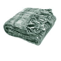 Knitted Weave Throw 127x152cm - Grey Goose