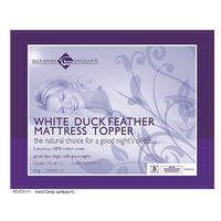 100% White Duck Feather Mattress Topper King Single