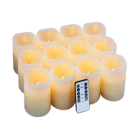 Flameless Candles LED Candles Set of 12 Battery Flickering Bulb with Remote