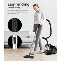 Vacuum Cleaner Bagless Cyclone Cyclonic Vac Home Office Car 2200W Black