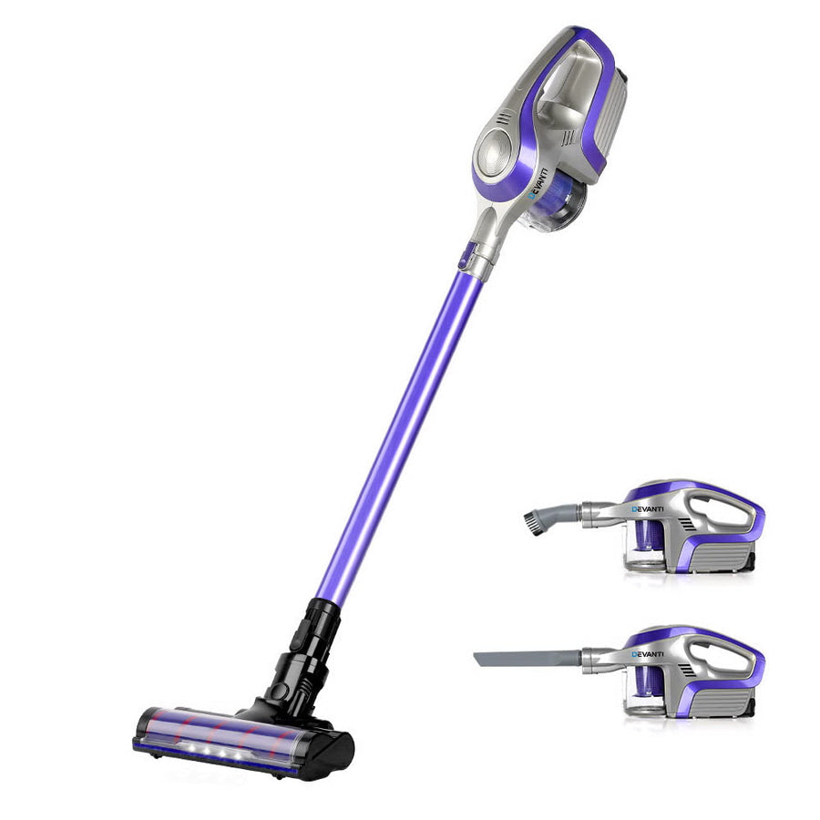 Cordless 150W Handstick Vacuum Cleaner - Purple and Grey