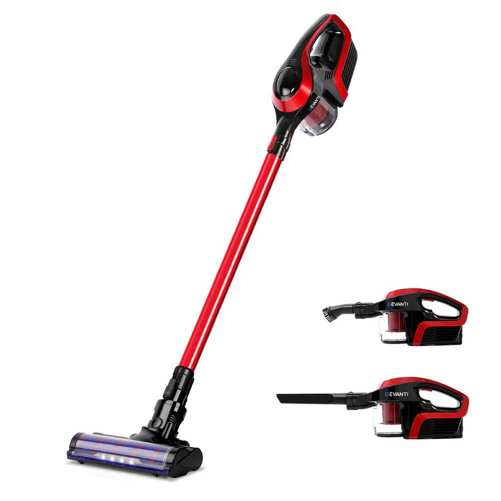 Cordless 150W Handstick Vacuum Cleaner - Red and Black