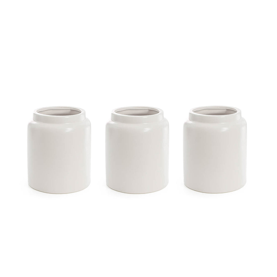 Ceramic White Vases - 3 Pieces - 20cmH